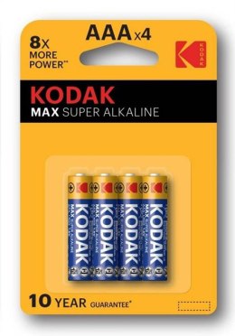 Kodak MAX SUPER Jednorazowa alkaliczna baterie AAA, 4-pack