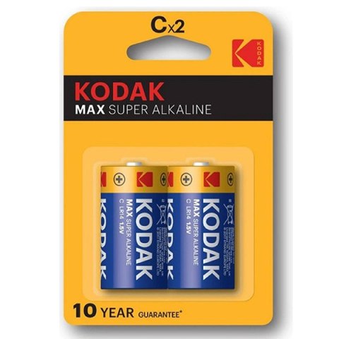 Kodak MAX SUPER Jednorazowa alkaliczna baterie LR14, 2-pack