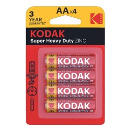 Kodak SUPER HEAVY DUTY Jednorazowa cynkowo-węglowa baterie AA, 4-pack