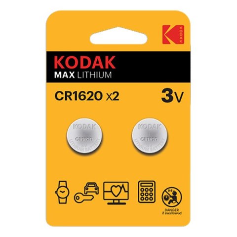 Kodak MAX Jednorazowa litowa baterie CR1620, 2-pack