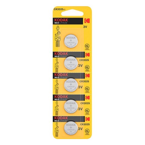 Kodak Jednorazowa litowa baterie CR2025, 5-pack