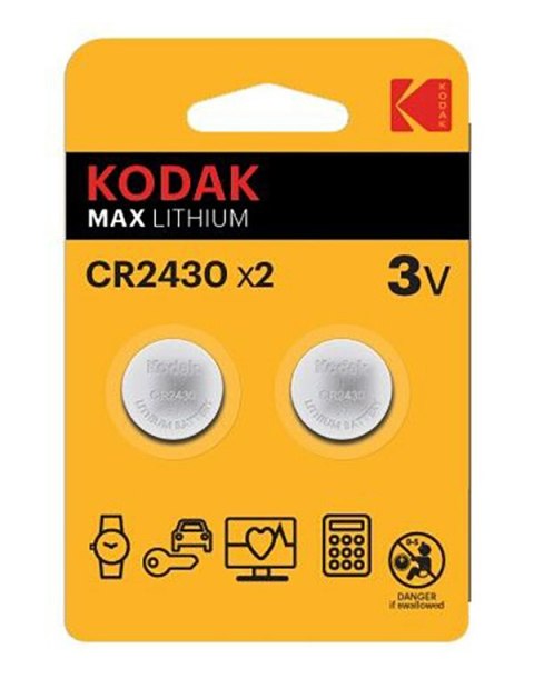 Kodak MAX Jednorazowa litowa baterie CR2430, 2-pack