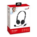Genius HS-230U słuchawki z mikrofonem, przewodowa, czarna, USB