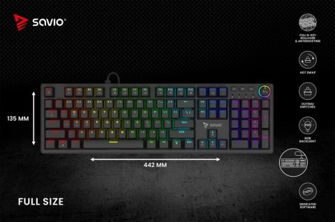 Klawiatura mechaniczna STYX Outemu Red Hot Swap RGB