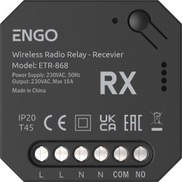 ENGO Controls ETR-868 - Przekaźnik bezprzewodowy EngoLink, sterowany radiowo, 868Mhz, 230V
