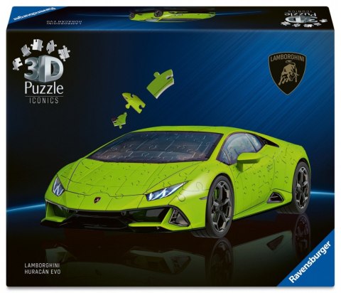 Puzzle 3D 158 elementów Samochód Lamborghini Huracan EVO Verde