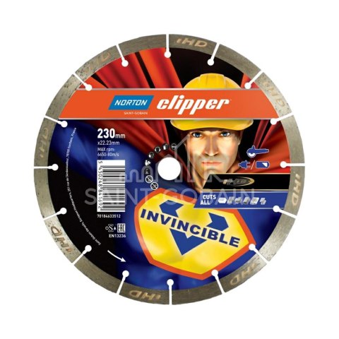 NORTON TARCZA D.SEGMENTOWA 230mm INVICIBLE CUTS ALL