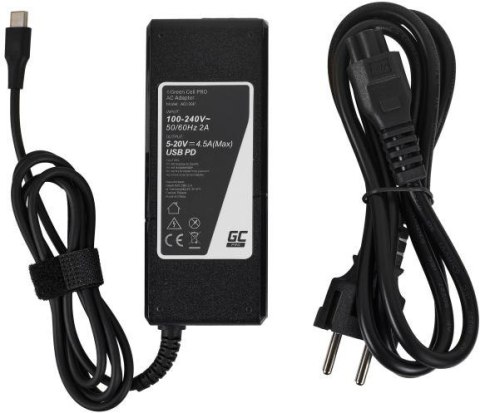 ZASILACZ ŁADOWARKA DO LAPTOPA UNIWERSALNA APPLE Green Cell PRO AD139P 20V 4,5A 90W USB-C