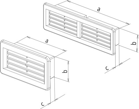 ZAKOŃCZENIE/KRATKA KANAŁU PŁASKIEGO 220*55