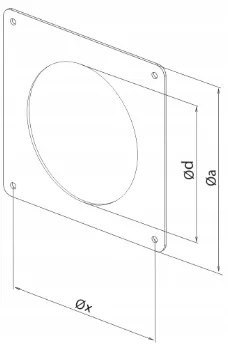 KOŁNIERZ PRZYŚCIENNY 100MM