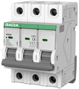 Wyłącznik nadprądowy GACIA N8BH 10KA C 3P 20A