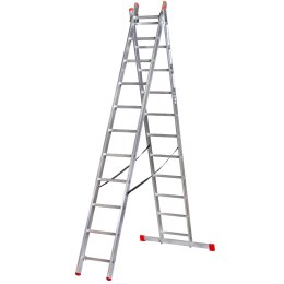 KASTOM DRABINA ALUMINIOWA 2x 8 STOPNI 150KG VHR