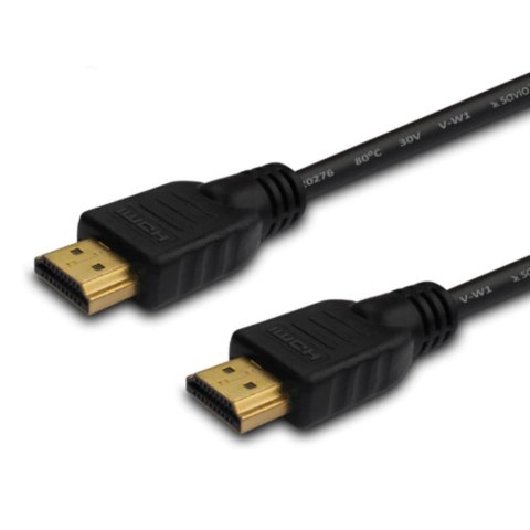 Kabel HDMI Savio CL-195 2m v2.0 high speed, ethernet/3D złote końcówki czarny