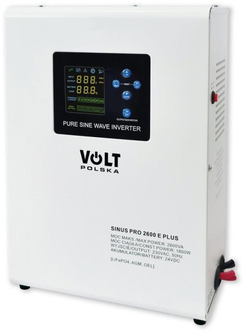 Przetwornica VOLT POLSKA SINUSPRO 2600 E PLUS 24/230V (1800/2600W) [AGM, GEL, LiFePO4]