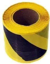 TAŚMA OSTRZEG. 80mm x 100m (CZARN-ŻÓŁTA)