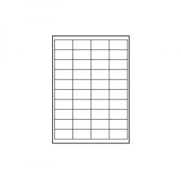 Logo etykiety 48.5mm x 25.4mm, A4, matowe, białe, 44 etykiety, 140g/m2, pakowane po 25 szt., do drukarek atramentowych i laserow