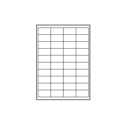 Logo etykiety 48.5mm x 25.4mm, A4, matowe, białe, 44 etykiety, 140g/m2, pakowane po 25 szt., do drukarek atramentowych i laserow