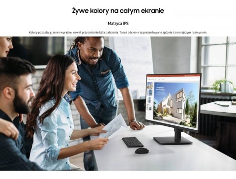 Monitor 27 cali S40GD IPS 1920x1080 FHD 16:9 2xHDMI 1xDP 2xUSB-A 2.0 1xUSB-B 5ms 100Hz HAS+PIV głośniki płaski 3YOn-Site (LS27D4