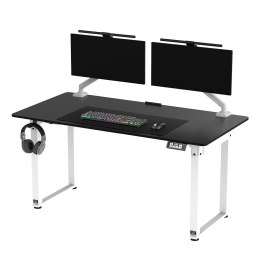 ULTRADESK UPLIFT Biurko 160X75 cm, 72-118 cm, biało-czarny