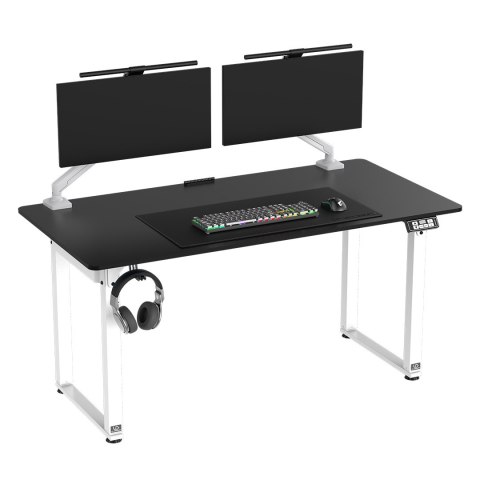ULTRADESK UPLIFT Biurko 160X75 cm, 72-118 cm, biało-czarny