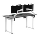 ULTRADESK UPLIFT Biurko 160X75 cm, 72-118 cm, biało-czarny
