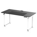 ULTRADESK UPLIFT Biurko 160X75 cm, 72-118 cm, biało-czarny
