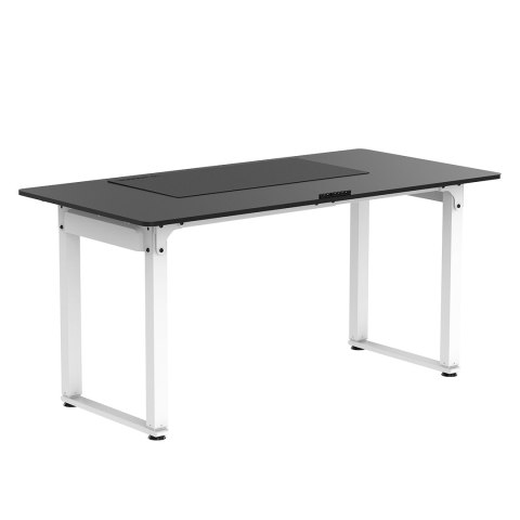ULTRADESK UPLIFT Biurko 160X75 cm, 72-118 cm, biało-czarny