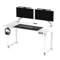 ULTRADESK UPLIFT Biurko 160x75 cm, 72-118 cm, biało-biały