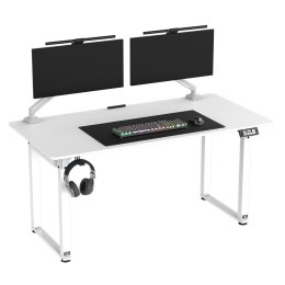 ULTRADESK UPLIFT Biurko 160x75 cm, 72-118 cm, biało-biały