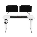 ULTRADESK UPLIFT Biurko 160x75 cm, 72-118 cm, biało-biały