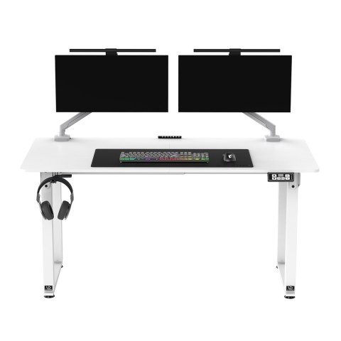 ULTRADESK UPLIFT Biurko 160x75 cm, 72-118 cm, biało-biały