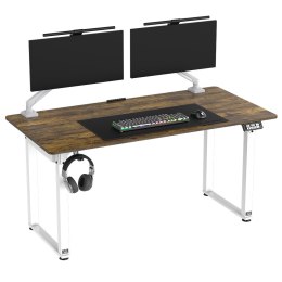 ULTRADESK UPLIFT Biurko 160x75 cm, 72-118 cm, biało-brązowy