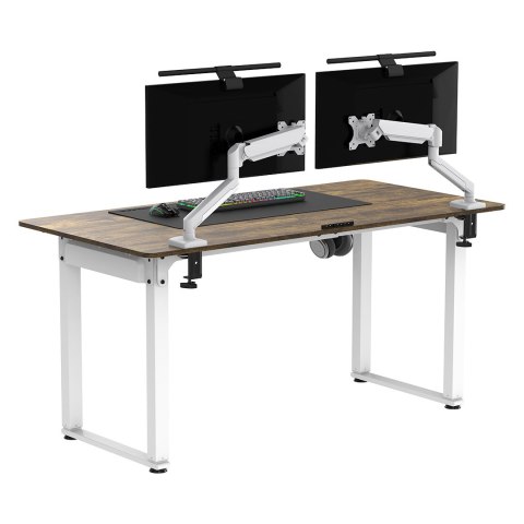 ULTRADESK UPLIFT Biurko 160x75 cm, 72-118 cm, biało-brązowy