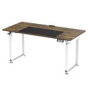 ULTRADESK UPLIFT Biurko 160x75 cm, 72-118 cm, biało-brązowy
