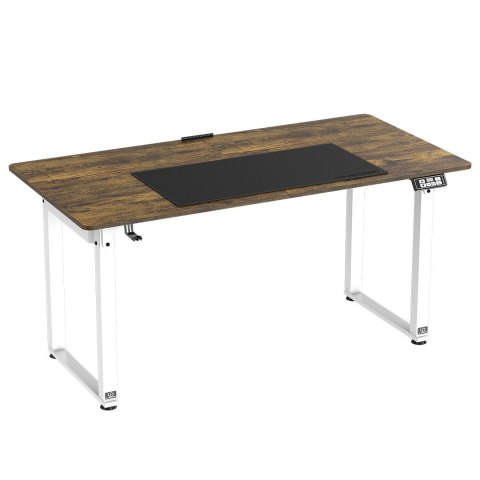 ULTRADESK UPLIFT Biurko 160x75 cm, 72-118 cm, biało-brązowy