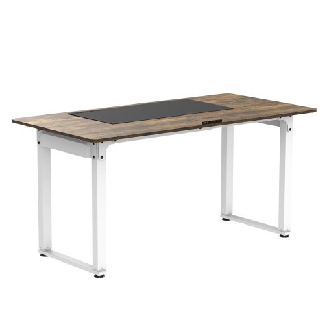 ULTRADESK UPLIFT Biurko 160x75 cm, 72-118 cm, biało-brązowy