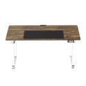 ULTRADESK UPLIFT Biurko 160x75 cm, 72-118 cm, biało-brązowy