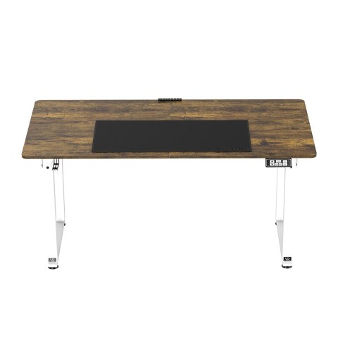 ULTRADESK UPLIFT Biurko 160x75 cm, 72-118 cm, biało-brązowy