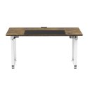 ULTRADESK UPLIFT Biurko 160x75 cm, 72-118 cm, biało-brązowy
