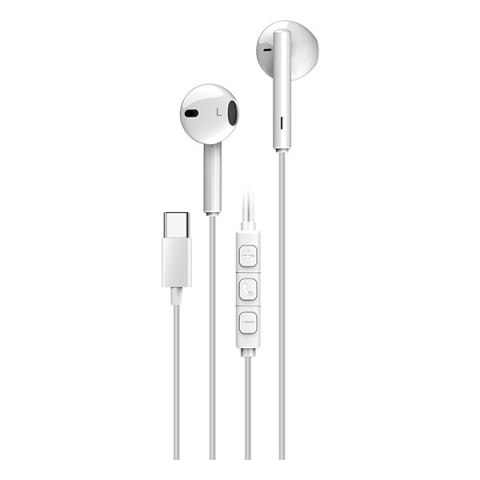 Genius HS-M366 słuchawki z mikrofonem, biała, douszne, USB Type-C