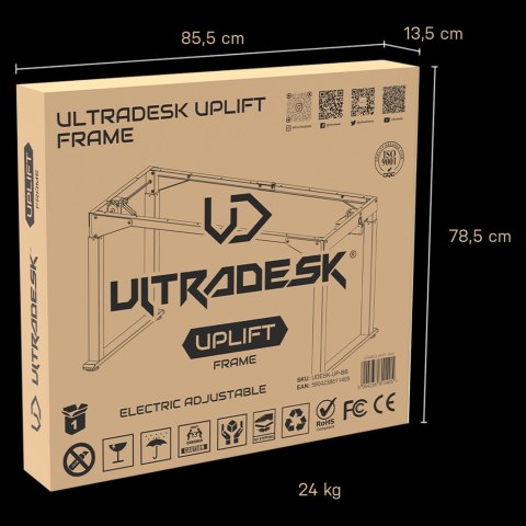 Ultradesk UPLIFT FRAME Stelaż / podstawa biurka z elektryczną regulacją wysokości 90 kg nośność, biały