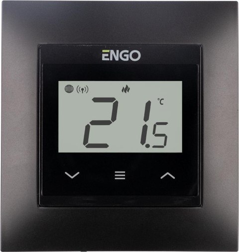 ENGO Controls E55-B - Internetowy, podtynkowy regulator temperatury do ramki 55x55, Wi-F