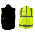 BEZRĘKAWNIK ROBOCZY DWUSTRONNY ODBLASKOWY ŻÓŁTY ROZMIAR XXL