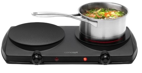 Kuchenka elektryczna dwupalnikowa czarna VE3060