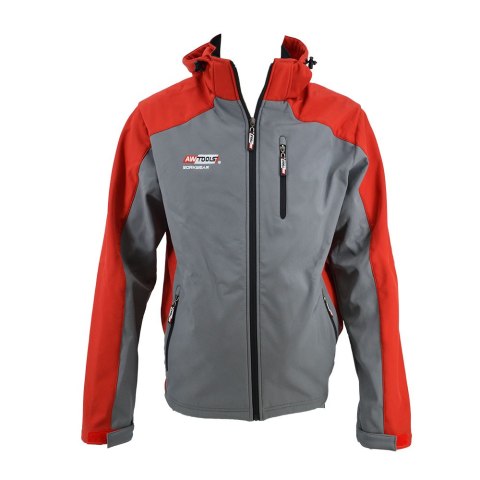 AWTOOLS KURTKA SOFTSHELL BLUZA T4/ CZERWONO-SZARA/ S