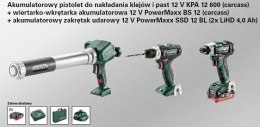 METABO.ZESTAW COMBO 12V (BS 12 +SSD 12 BL +KPA 12 600) 2x4,0Ah LiHD