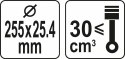 YATO NÓŻ DO KOSY / TARCZA TCT DO PODKASZAREK 255mm 25,4mm