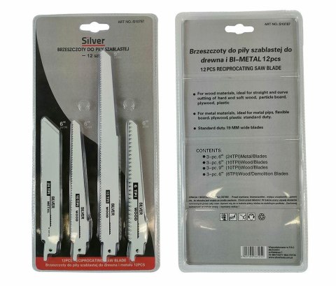 BRZESZCZOT DO PIŁY SZBLASTEJ 12 szt /SILVER