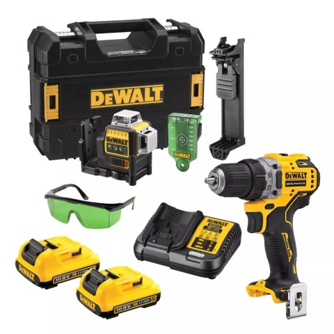 DEWALT.ZESTAW COMBO 12V DCE089G+DCD701 DCK212D2T