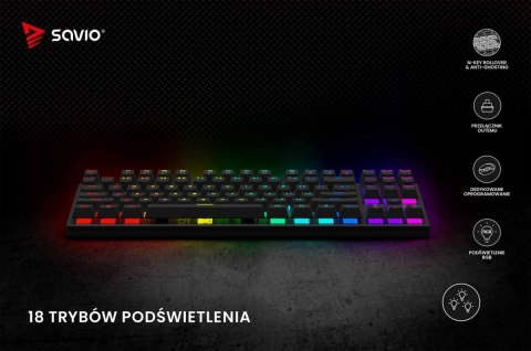 Klawiatura mechaniczna RGB Tempest X2 Outemu Blue
